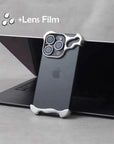 Irregular Metal Bumper Phone Case IPhone 13 14 15 16 Pro Max Plus with Lens Film Protection