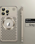 Metal Heat Dissipation Phone Case For iPhone 13 12 14 15 16 Pro Max