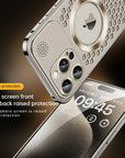 Metal Heat Dissipation Phone Case For iPhone 13 12 14 15 16 Pro Max