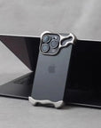 Irregular Metal Bumper Phone Case IPhone 13 14 15 16 Pro Max Plus with Lens Film Protection