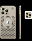 Metal Heat Dissipation Phone Case For iPhone 13 12 14 15 16 Pro Max