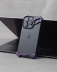 Irregular Metal Bumper Phone Case IPhone 13 14 15 16 Pro Max Plus with Lens Film Protection