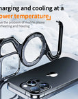 Magnetic Metal Snap-on Phone Case For Iphone 13 14 15 16 Pro Max Z Shape