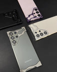 Alien Unregelmäßige Metall-Telefonhülle für Samsung Galaxy S23 S24 Ultra Plus