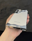 Alien Unregelmäßige Metall-Telefonhülle für Samsung Galaxy S23 S24 Ultra Plus