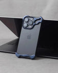 Irregular Metal Bumper Phone Case IPhone 13 14 15 16 Pro Max Plus with Lens Film Protection