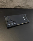 Alien Unregelmäßige Metall-Telefonhülle für Samsung Galaxy S23 S24 Ultra Plus