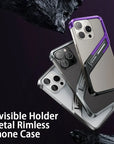 Metall Unsichtbare Halter Telefon Fall Für Iphone 14 15 16 Pro Max S Typ