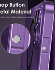 Metal Frame Phone Case For Iphone 13 12 14 15 16 Pro Max