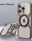 Metall Aluminium MagSafe Stand Telefon Fall Für iPhone 13 14 15 16 Pro Max