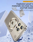 Metal Heat Dissipation Phone Case For iPhone 13 12 14 15 16 Pro Max