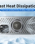 Metal Heat Dissipation Magnetic Phone Case For IPhone 13 12 14 15 16 Pro Max