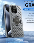 Metal Heat Dissipation Magnetic Phone Case For IPhone 13 12 14 15 16 Pro Max